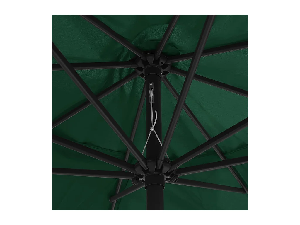 Parasol de jardin-Parasol d'extérieur avec mât en métal 390 cm vert
