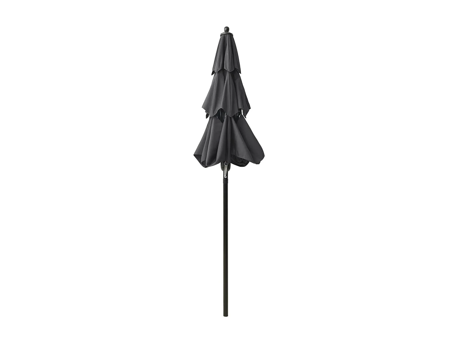Parasol de jardin-Parasol à 3 niveaux  avec mât en aluminium anthracite
