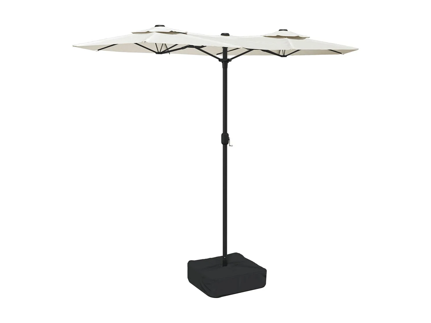 Parasol de jardin-Parasol à double tête blanc sable 316x145 cm