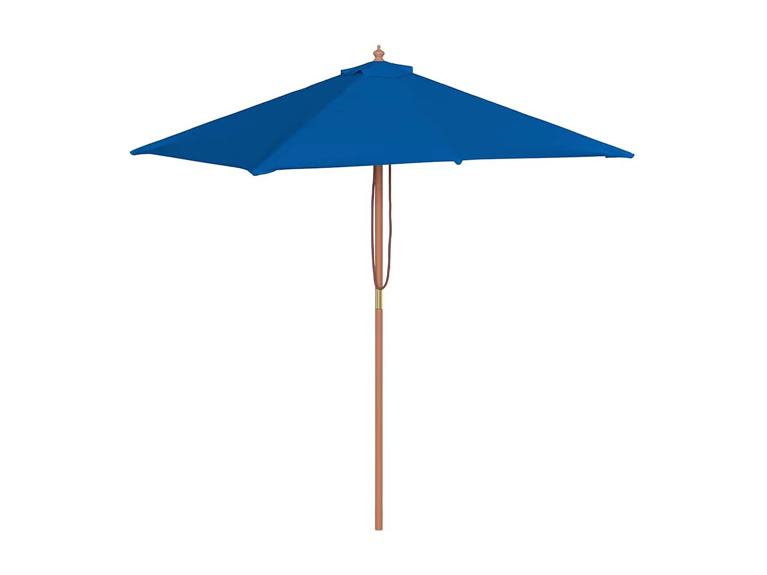 Parasol de jardin-Parasol d'extérieur avec mât en bois bleu 150x200 cm