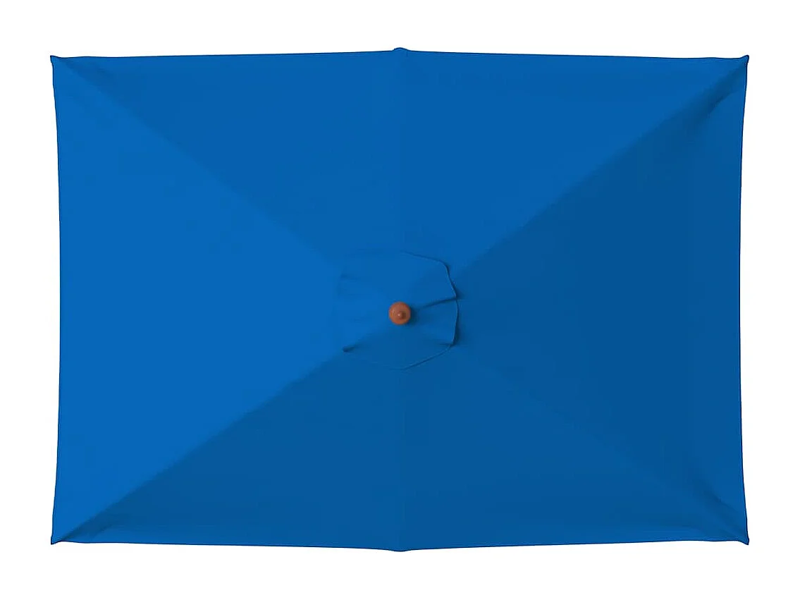 Parasol de jardin-Parasol d'extérieur avec mât en bois bleu 150x200 cm