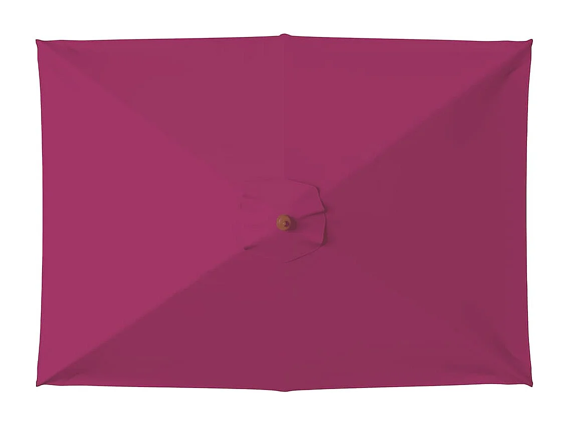 Parasol d'extérieur | Parasol de jardin avec mât en bois 150x200 cm rouge bordeaux
