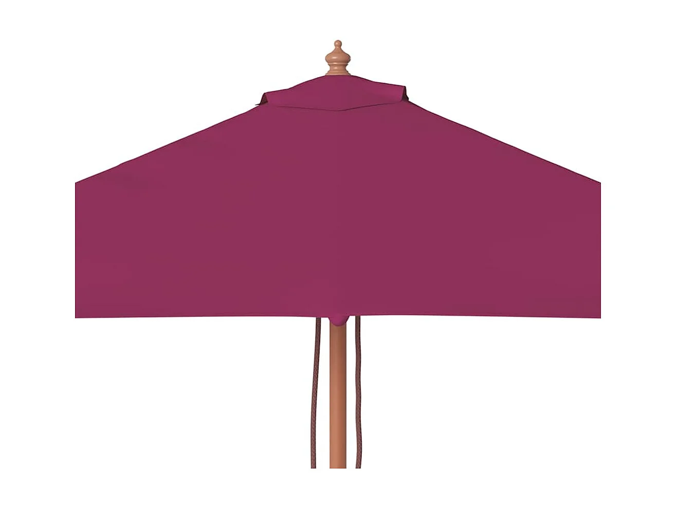Parasol d'extérieur | Parasol de jardin avec mât en bois 150x200 cm rouge bordeaux