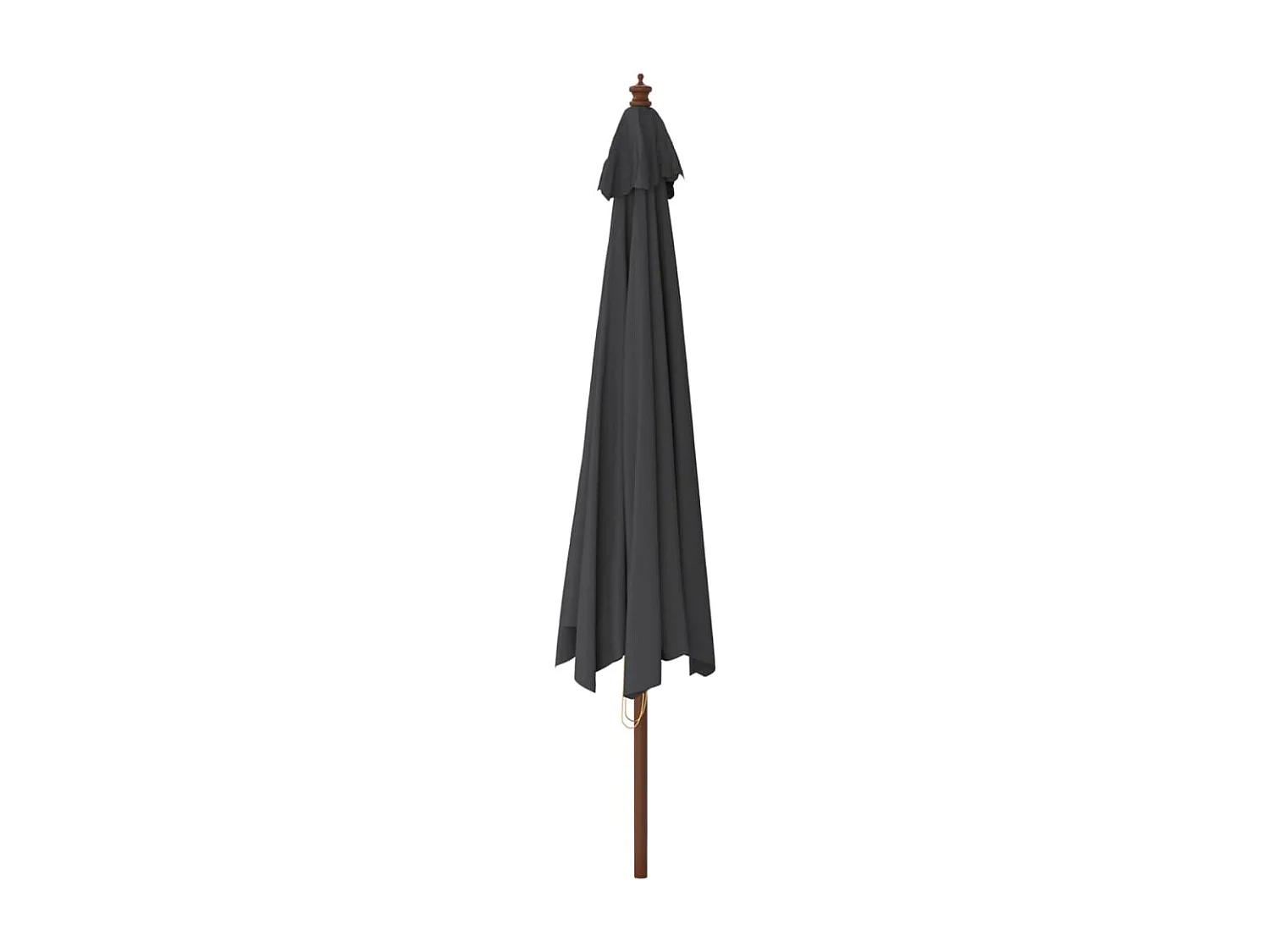 Parasol de jardin-Parasol d'extérieur avec mât en bois noir 400x273 cm