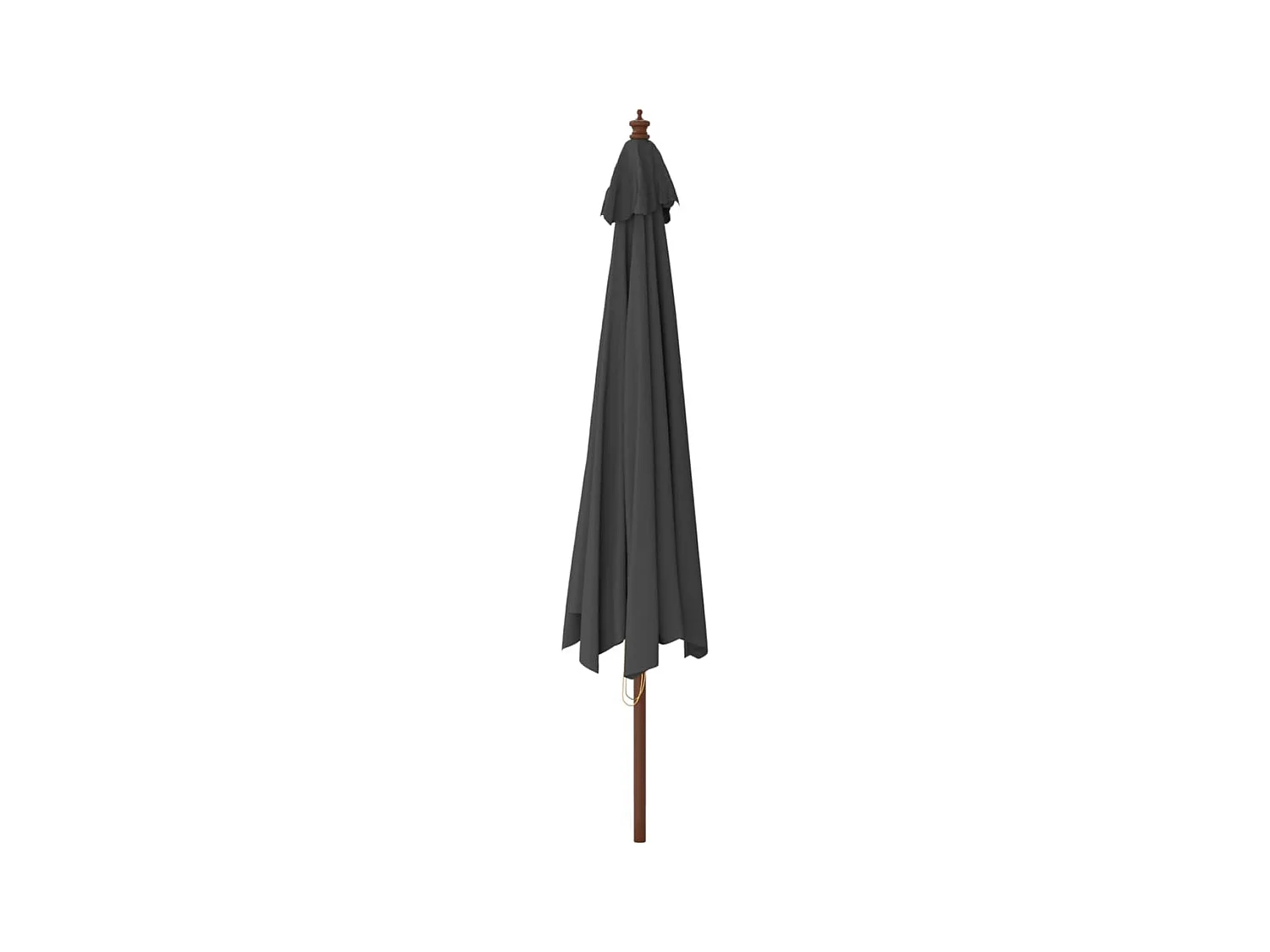 Parasol de jardin-Parasol d'extérieur avec mât en bois anthracite 400x273 cm