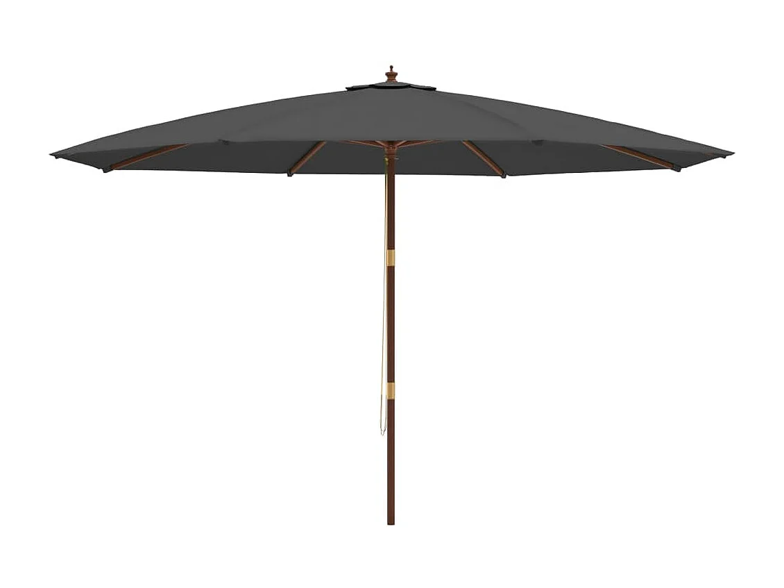 Parasol de jardin-Parasol d'extérieur avec mât en bois anthracite 400x273 cm