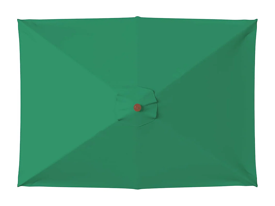 Parasol d'extérieur | Parasol de jardin avec mât en bois 150x200 cm vert
