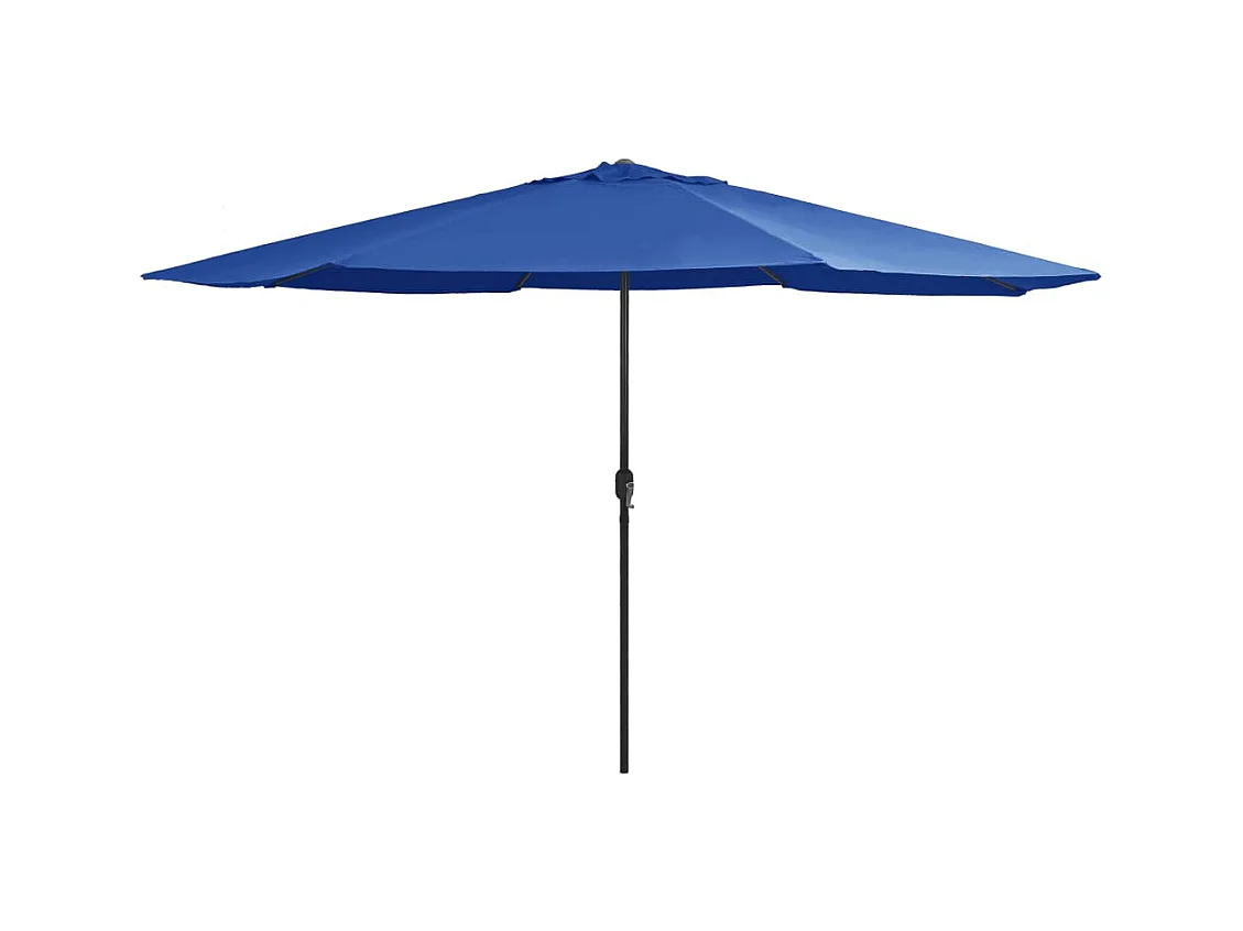 Parasol de jardin-Parasol d'extérieur avec mât en métal 390 cm bleu azuré