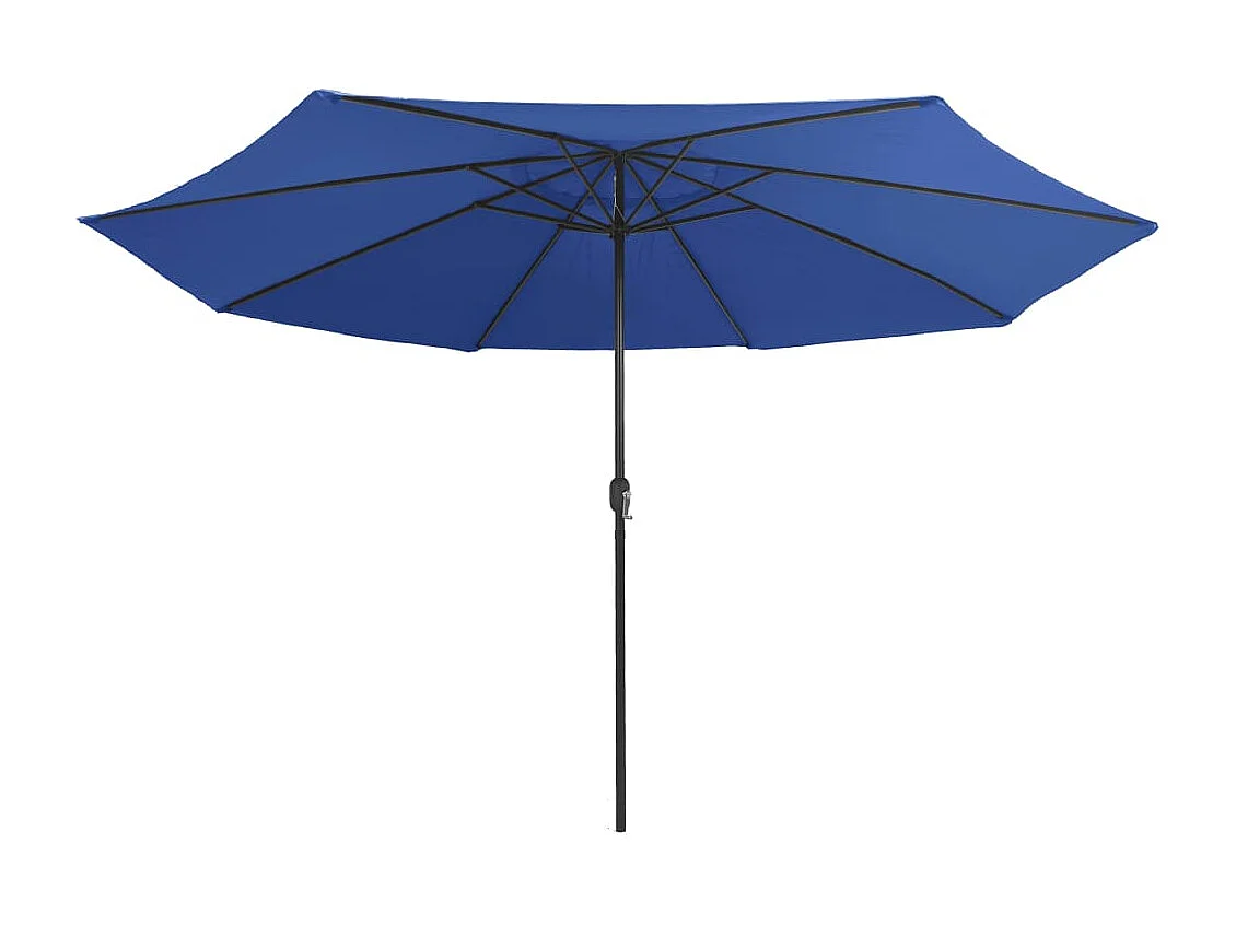 Parasol de jardin-Parasol d'extérieur avec mât en métal 390 cm bleu azuré