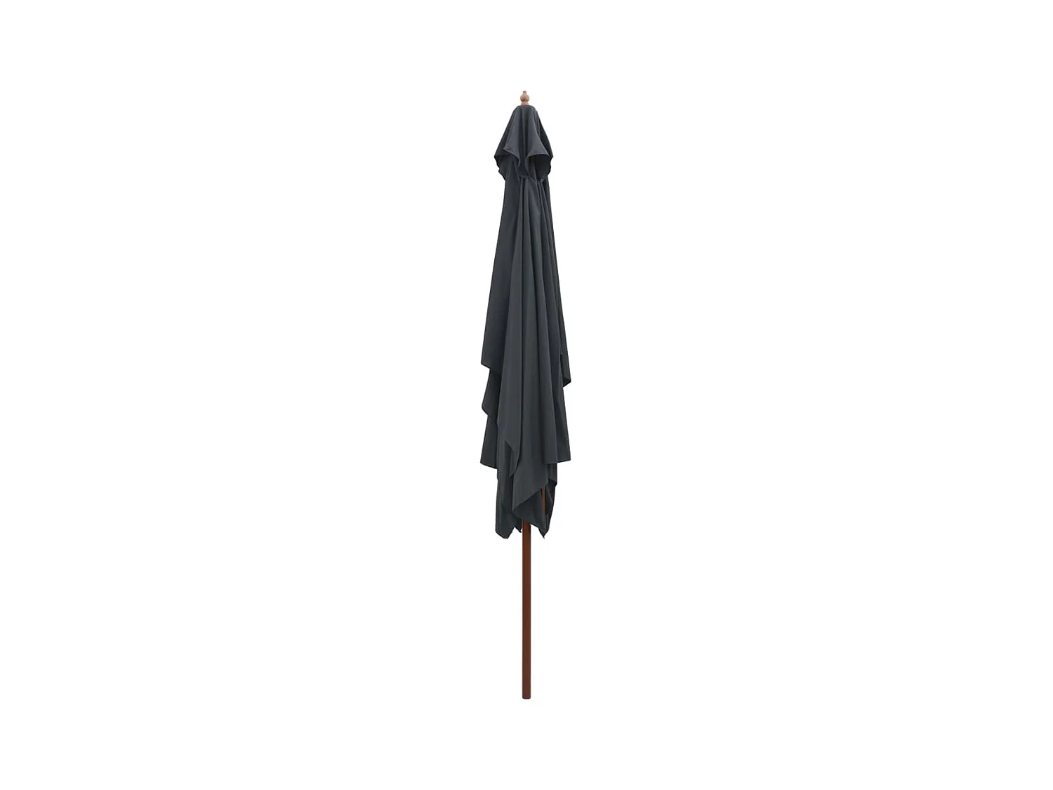 Parasol d'extérieur | Parasol de jardin avec mât en bois 200x300 cm anthracite