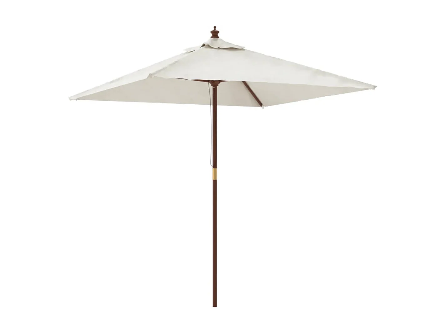 Parasol de jardin-Parasol d'extérieur avec mât en bois sable 198x198x231 cm