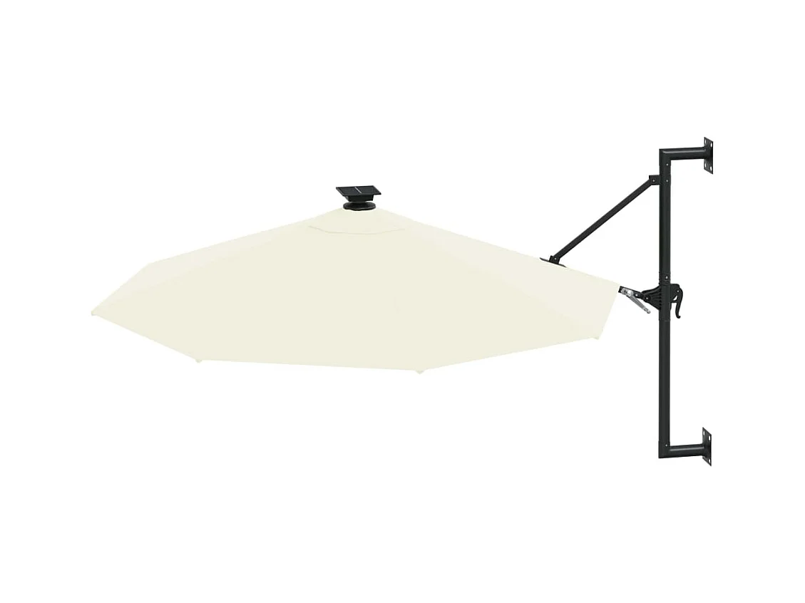Parasol mural | Parasol flottant de jardin avec LED 300 cm sable