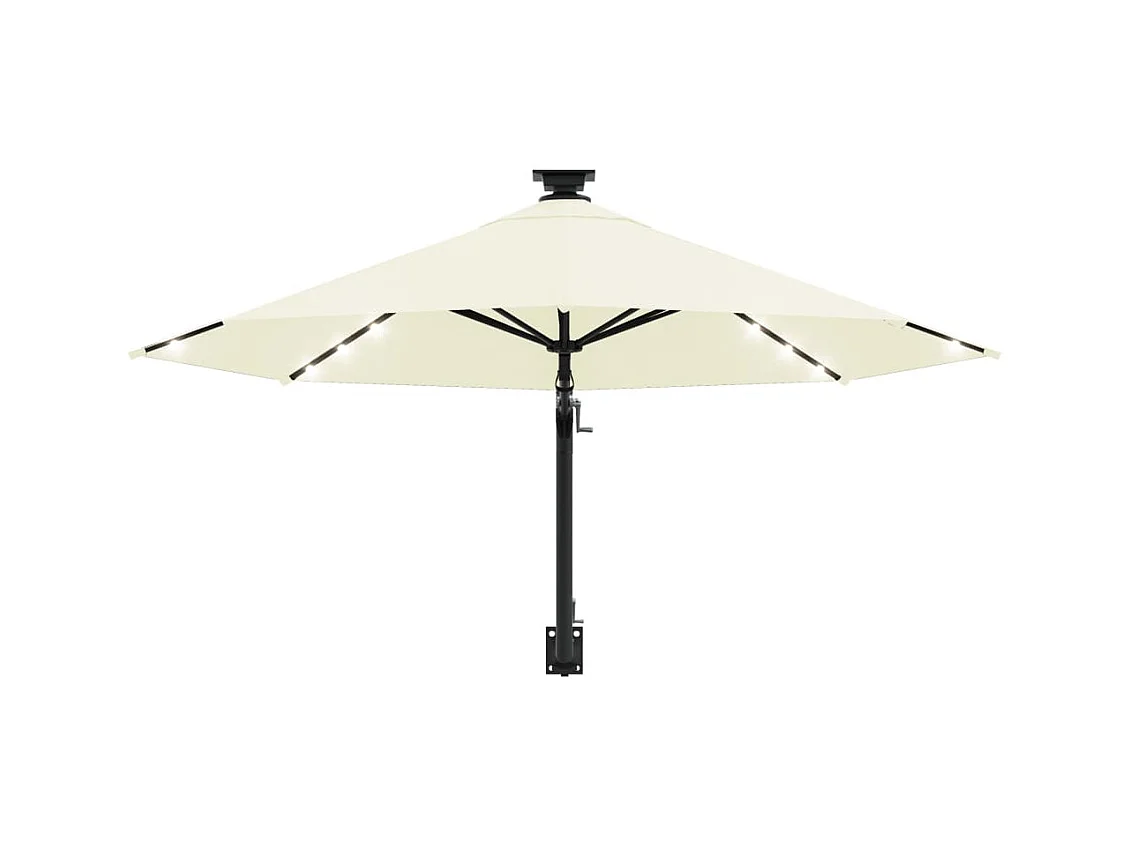 Parasol mural | Parasol flottant de jardin avec LED 300 cm sable