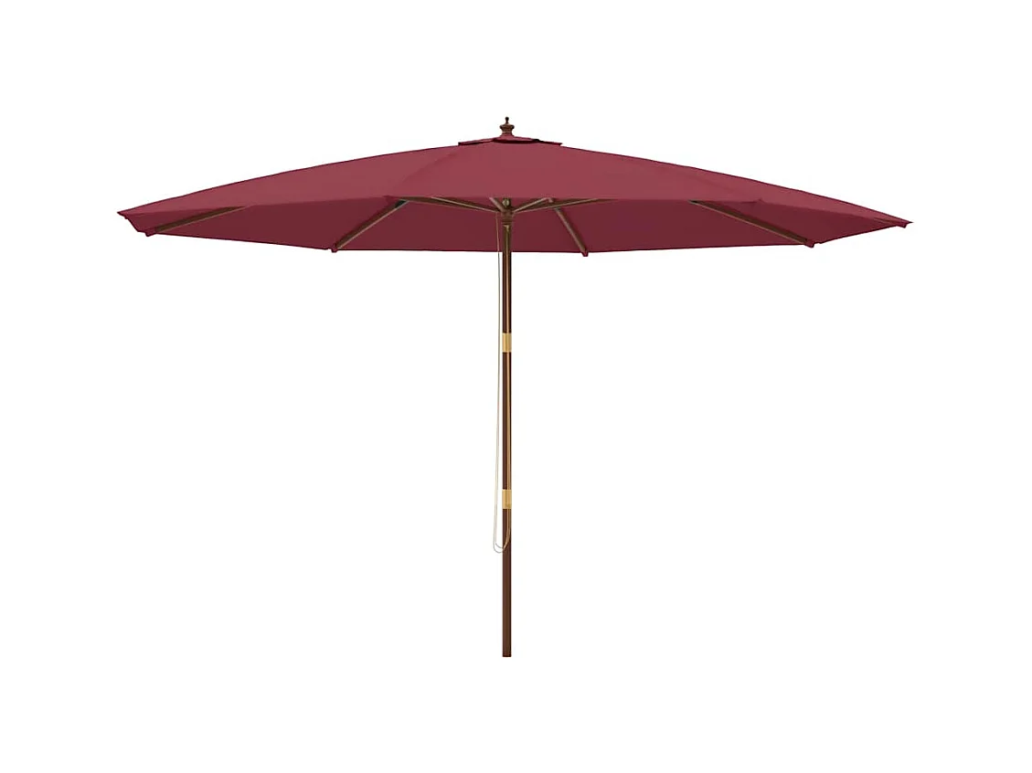 Parasol de jardin-Parasol d'extérieur avec mât en bois rouge bordeaux 400x273 cm