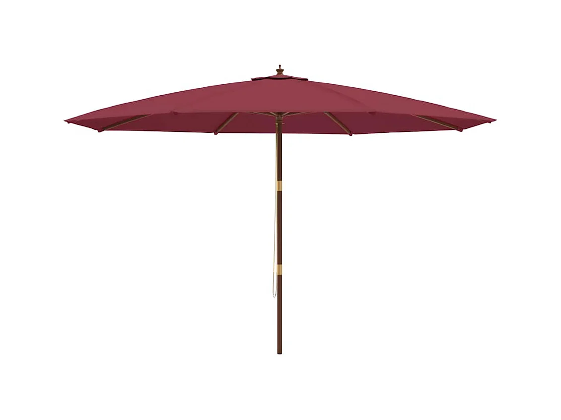 Parasol de jardin-Parasol d'extérieur avec mât en bois rouge bordeaux 400x273 cm