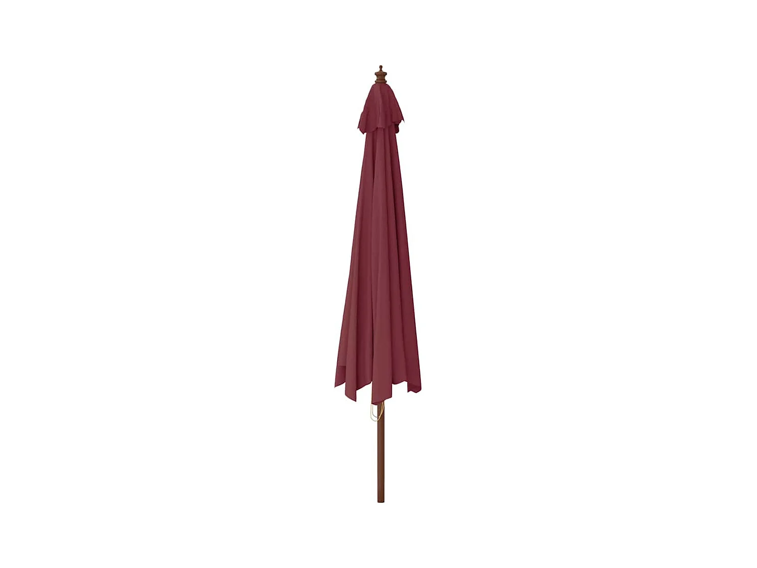 Parasol de jardin-Parasol d'extérieur avec mât en bois rouge bordeaux 400x273 cm