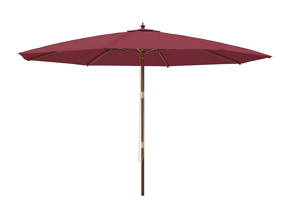 Parasol de jardin-Parasol d'extérieur avec mât en bois rouge bordeaux 400x273 cm