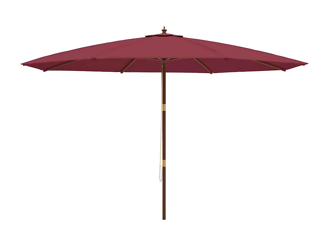 Parasol de jardin-Parasol d'extérieur avec mât en bois rouge bordeaux 400x273 cm
