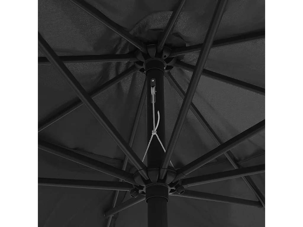 Parasol de jardin-Parasol d'extérieur avec mât en métal 390 cm anthracite