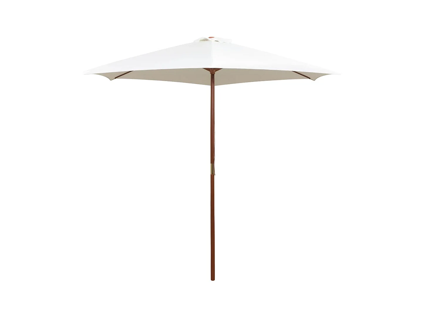 Parasol de jardin avec poteau en bois 270 x 270 cm Blanc crème