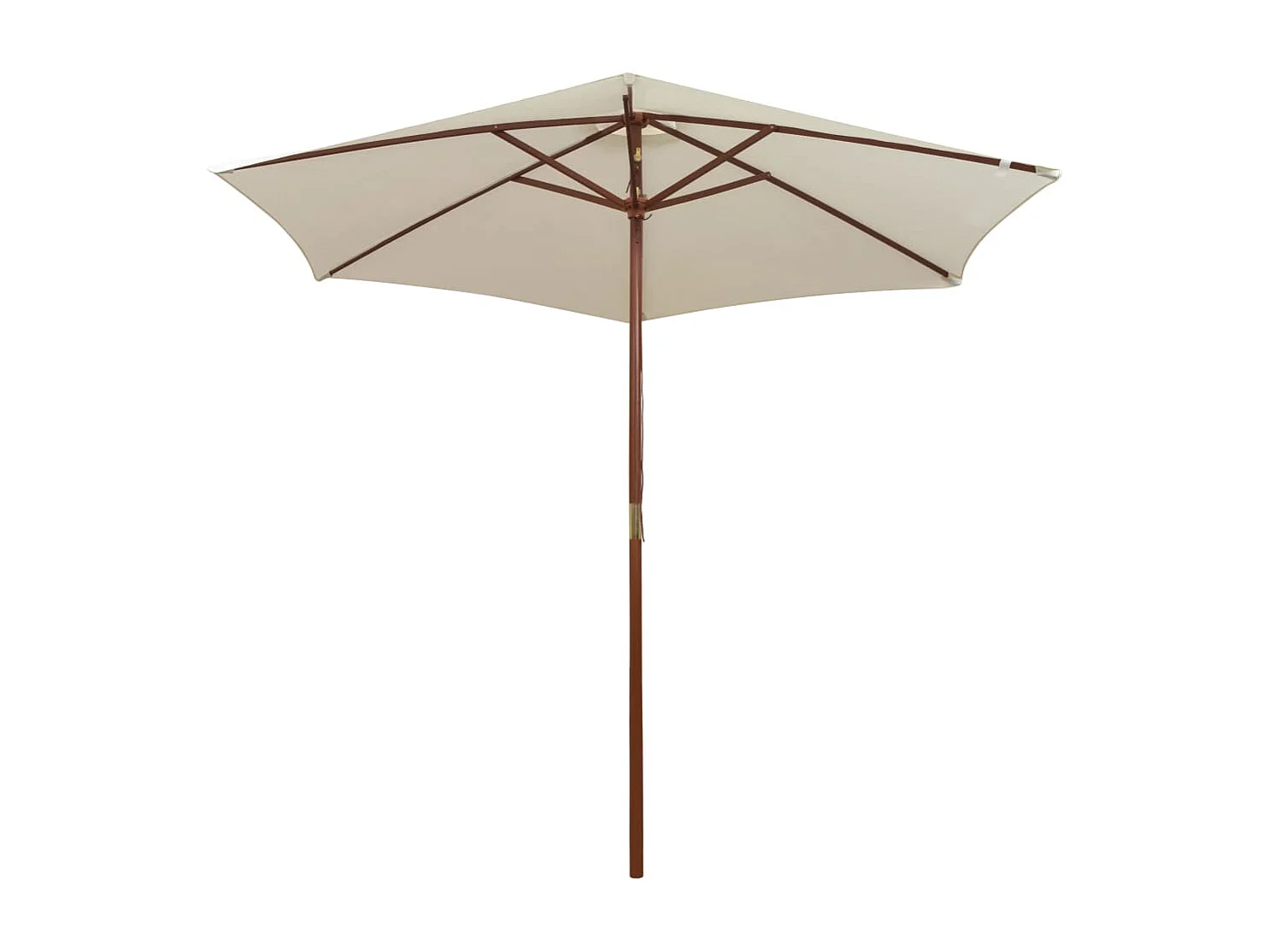 Parasol de jardin avec poteau en bois 270 x 270 cm Blanc crème