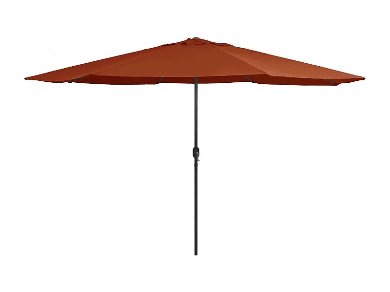 Parasol de jardin-Parasol d'extérieur avec mât en métal 390 cm terre cuite