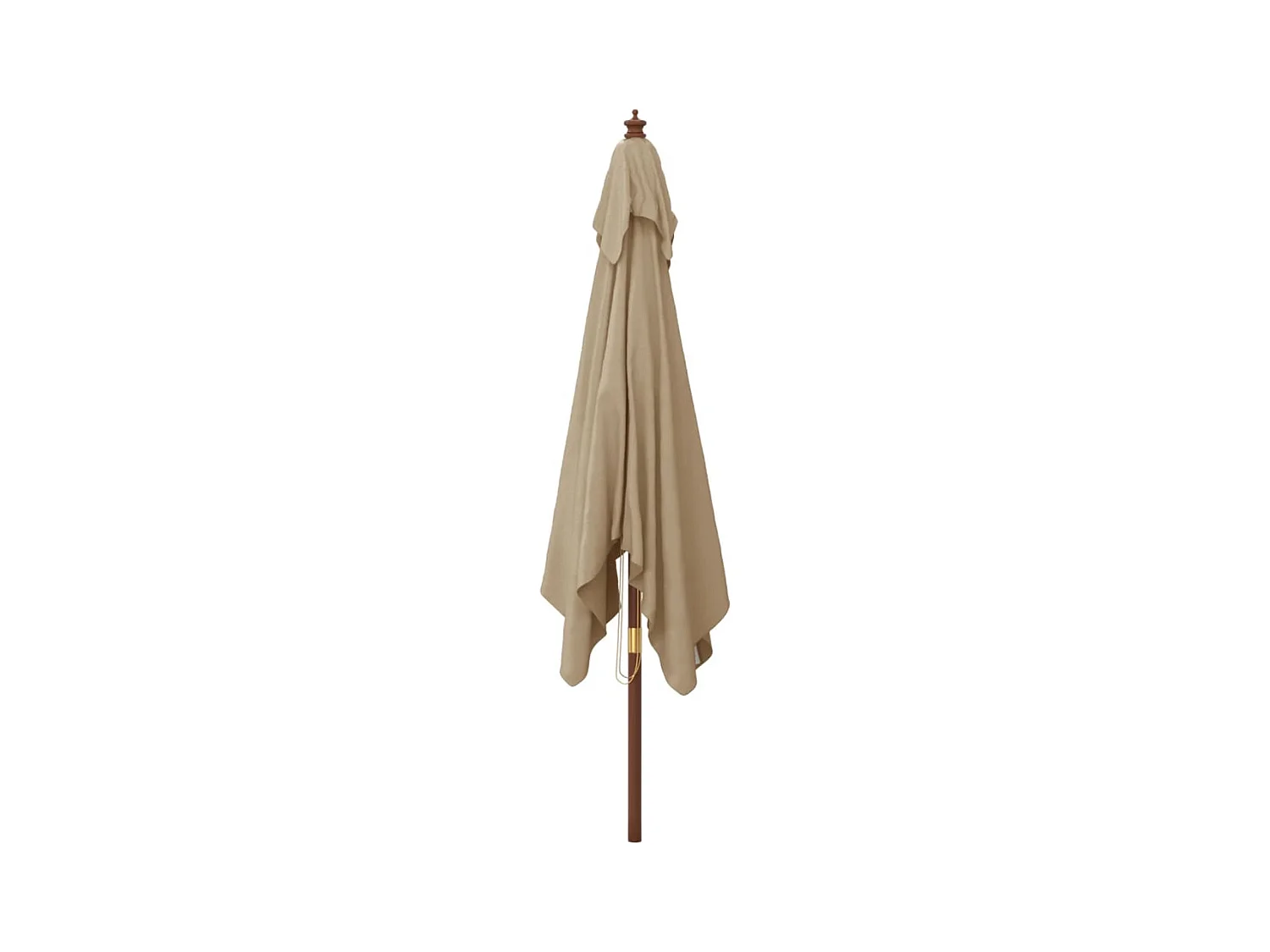 Parasol de jardin-Parasol d'extérieur avec mât en bois taupe 300x300x273 cm
