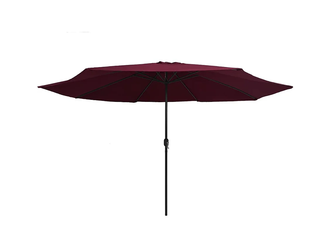 Parasol de jardin-Parasol d'extérieur avec mât en métal 390 cm rouge bordeaux