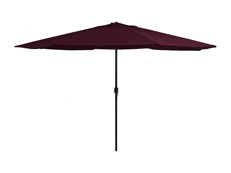 Parasol de jardin-Parasol d'extérieur avec mât en métal 390 cm rouge bordeaux