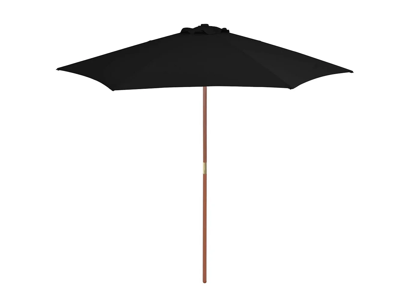 Parasol de jardin-Parasol d'extérieur avec mât en bois noir 270 cm