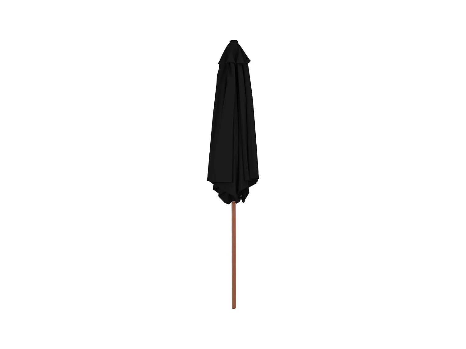 Parasol de jardin-Parasol d'extérieur avec mât en bois noir 270 cm