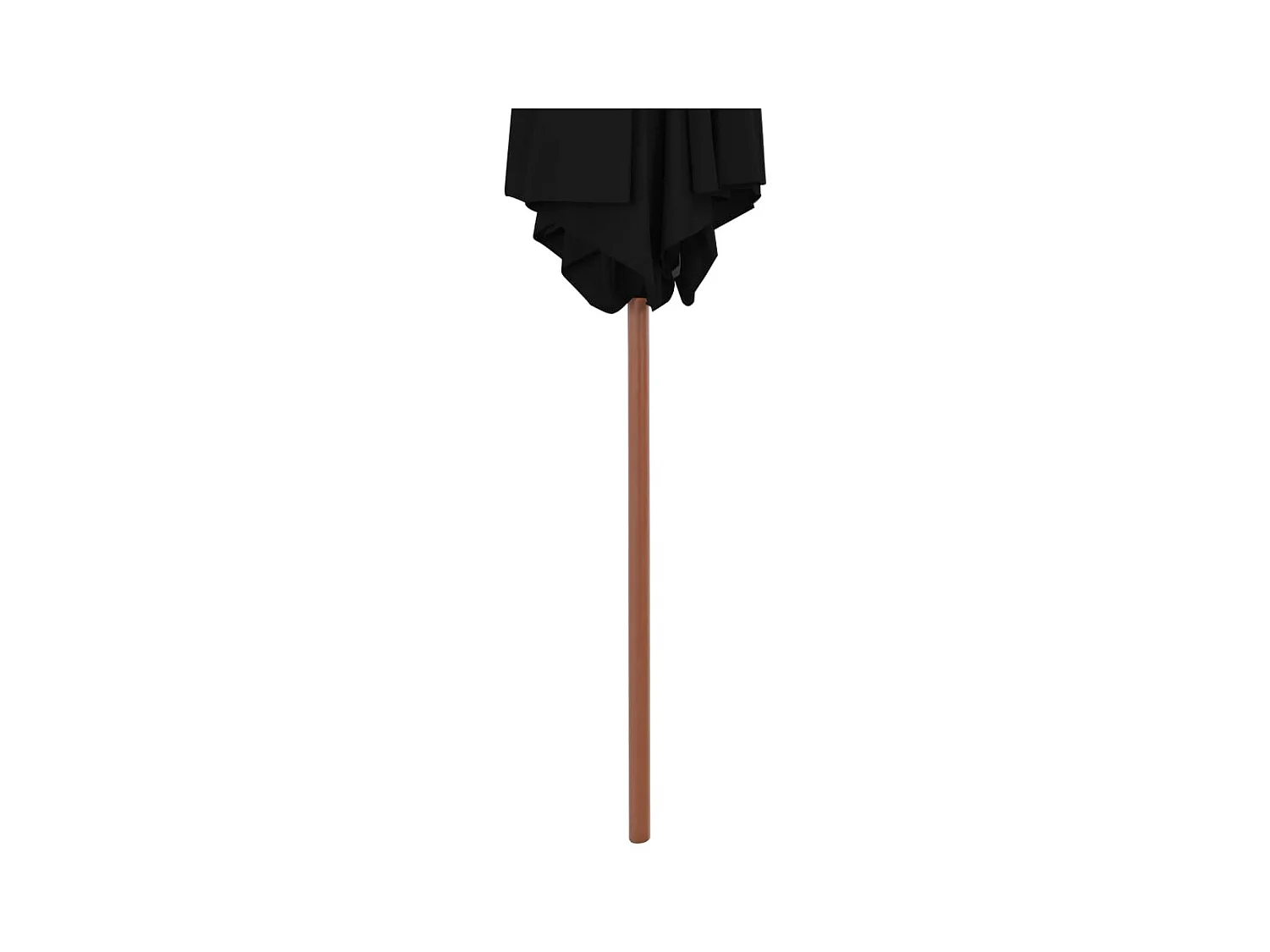 Parasol de jardin-Parasol d'extérieur avec mât en bois noir 270 cm