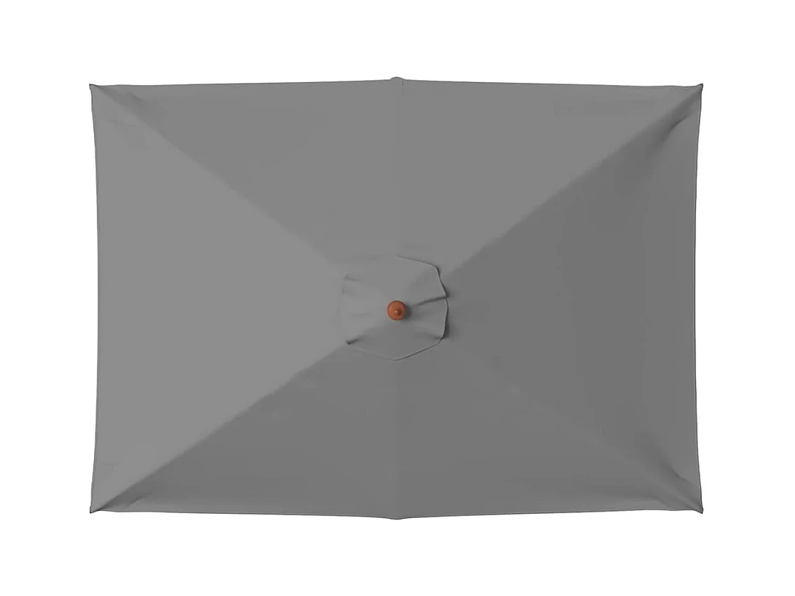 Parasol d'extérieur | Parasol de jardin avec mât en bois 150x200 cm anthracite