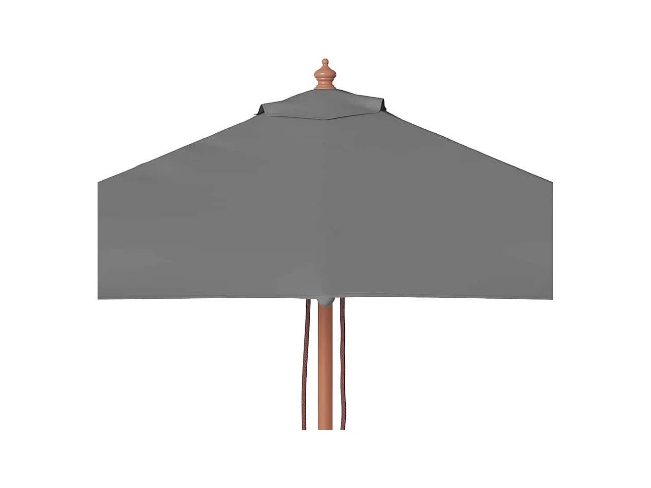 Parasol d'extérieur | Parasol de jardin avec mât en bois 150x200 cm anthracite