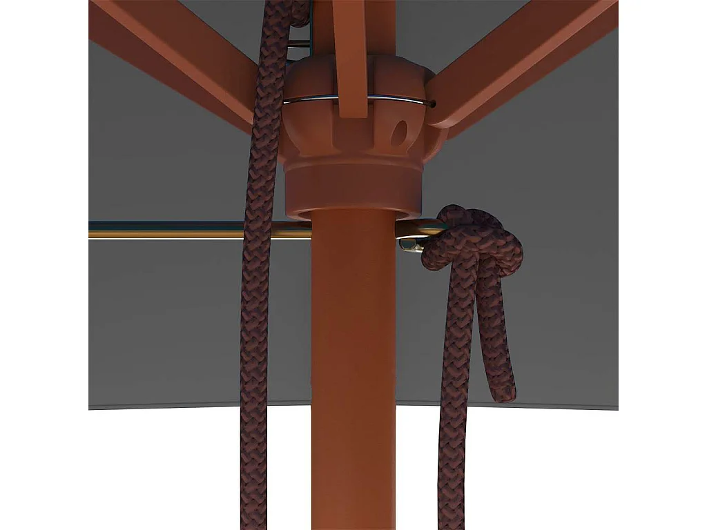 Parasol d'extérieur | Parasol de jardin avec mât en bois 150x200 cm anthracite