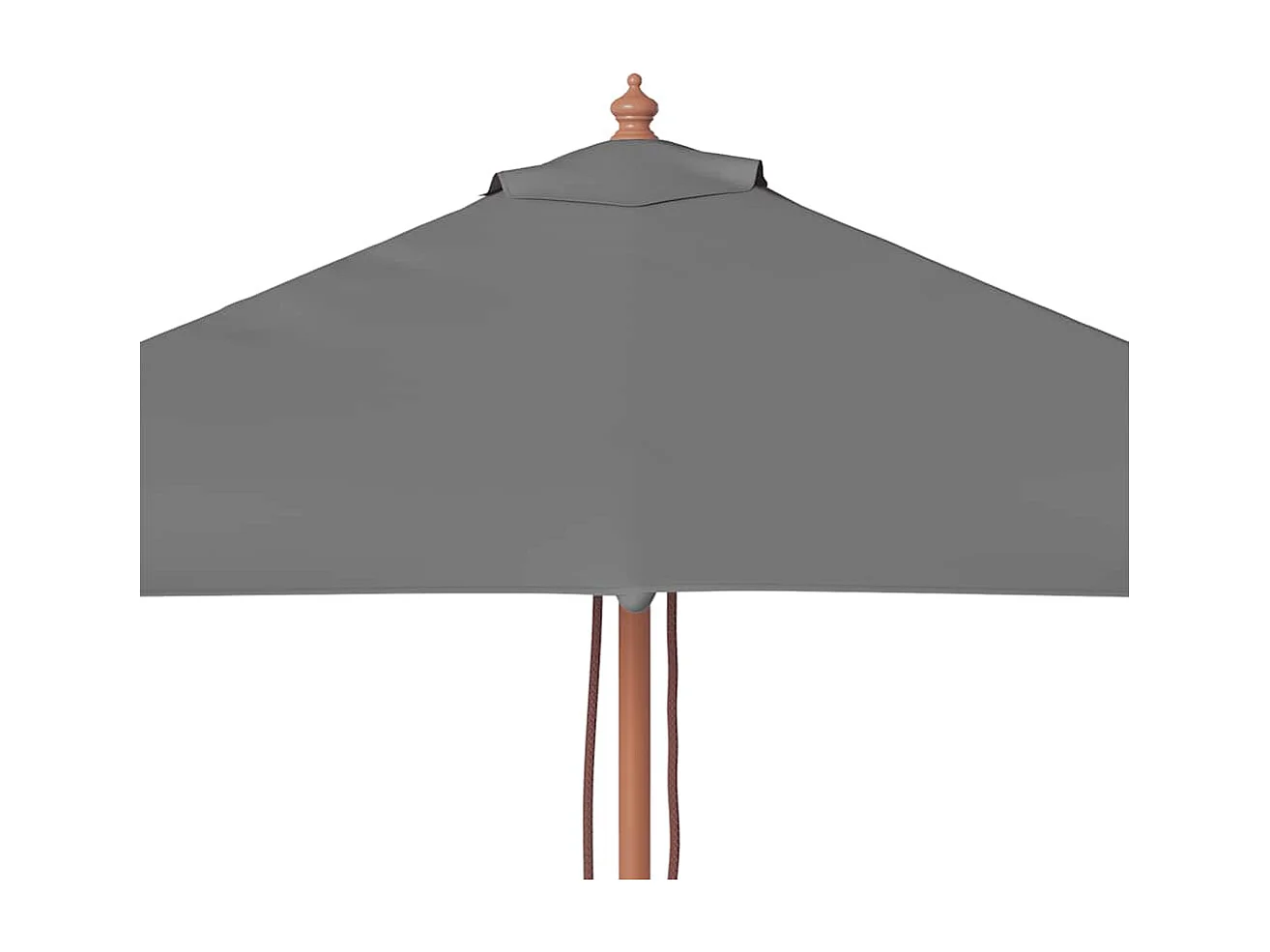 Parasol d'extérieur | Parasol de jardin avec mât en bois 150x200 cm anthracite