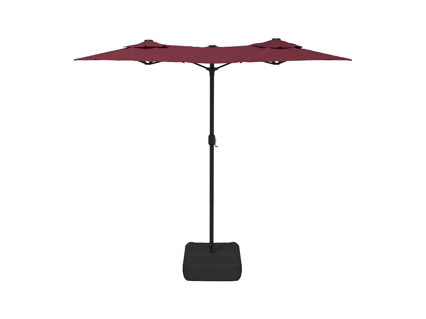 Parasol de jardin-Parasol à double tête rouge bordeaux 316x145 cm