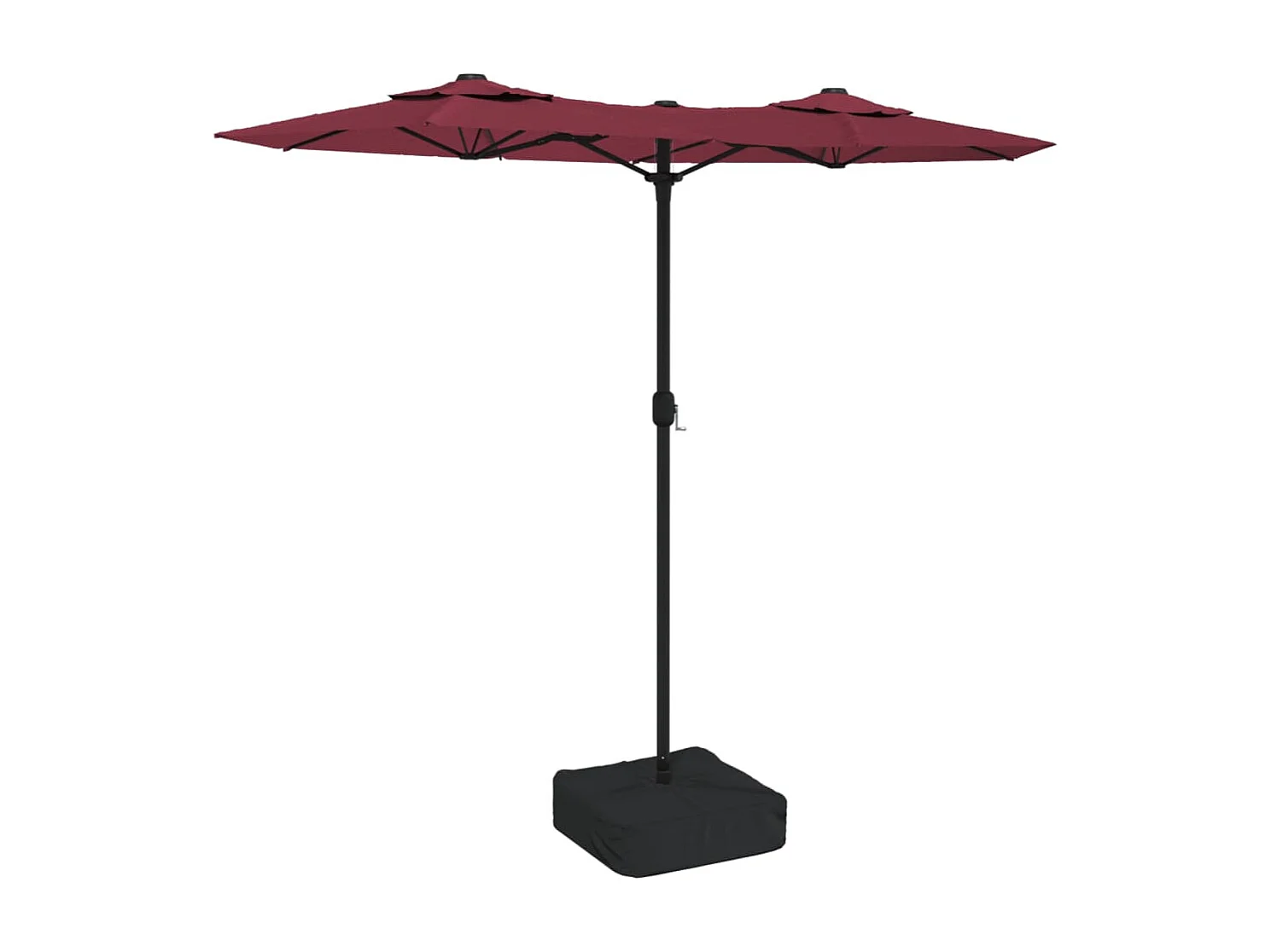 Parasol de jardin-Parasol à double tête rouge bordeaux 316x145 cm