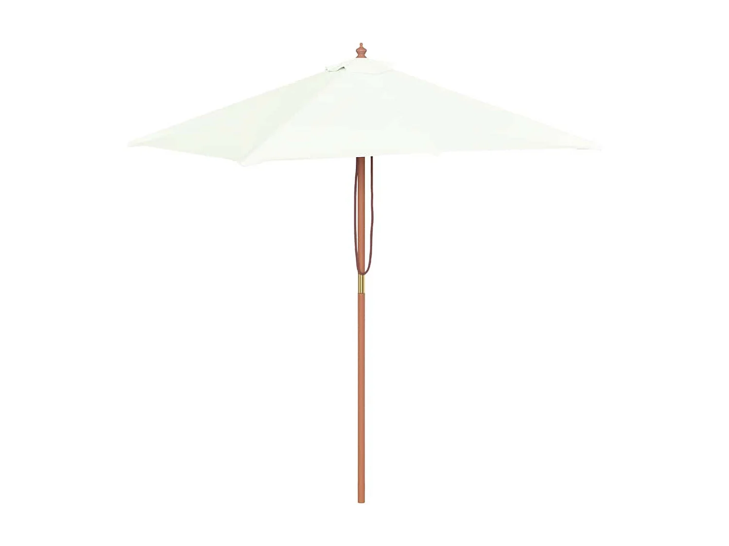 Parasol d'extérieur | Parasol de jardin avec mât en bois 150x200 cm Sable