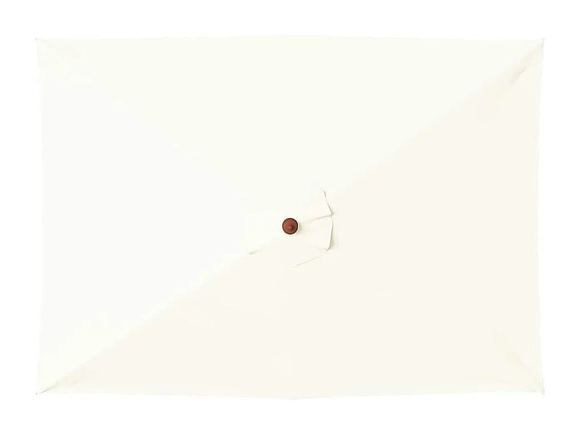 Parasol d'extérieur | Parasol de jardin avec mât en bois 150x200 cm Sable