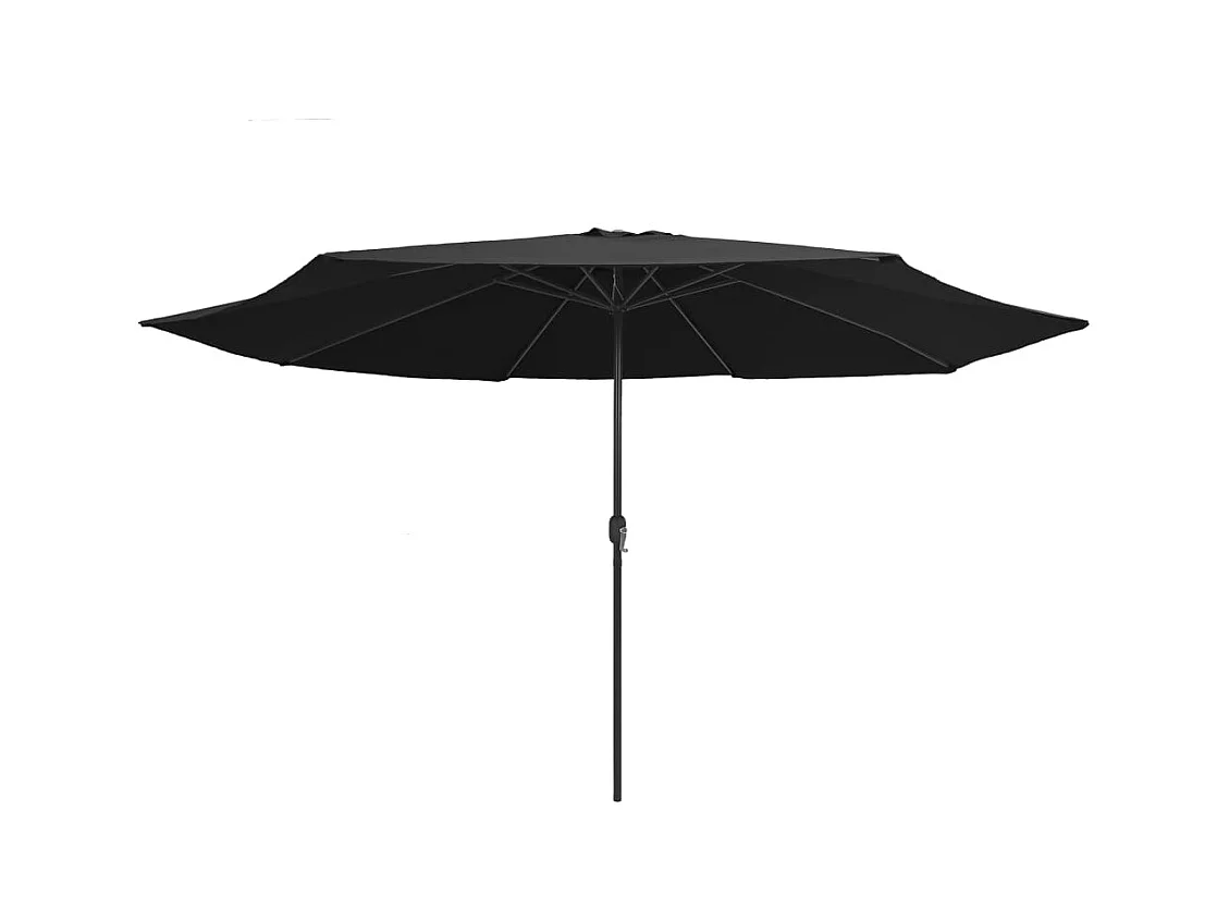 Parasol de jardin-Parasol d'extérieur avec mât en métal 390 cm noir