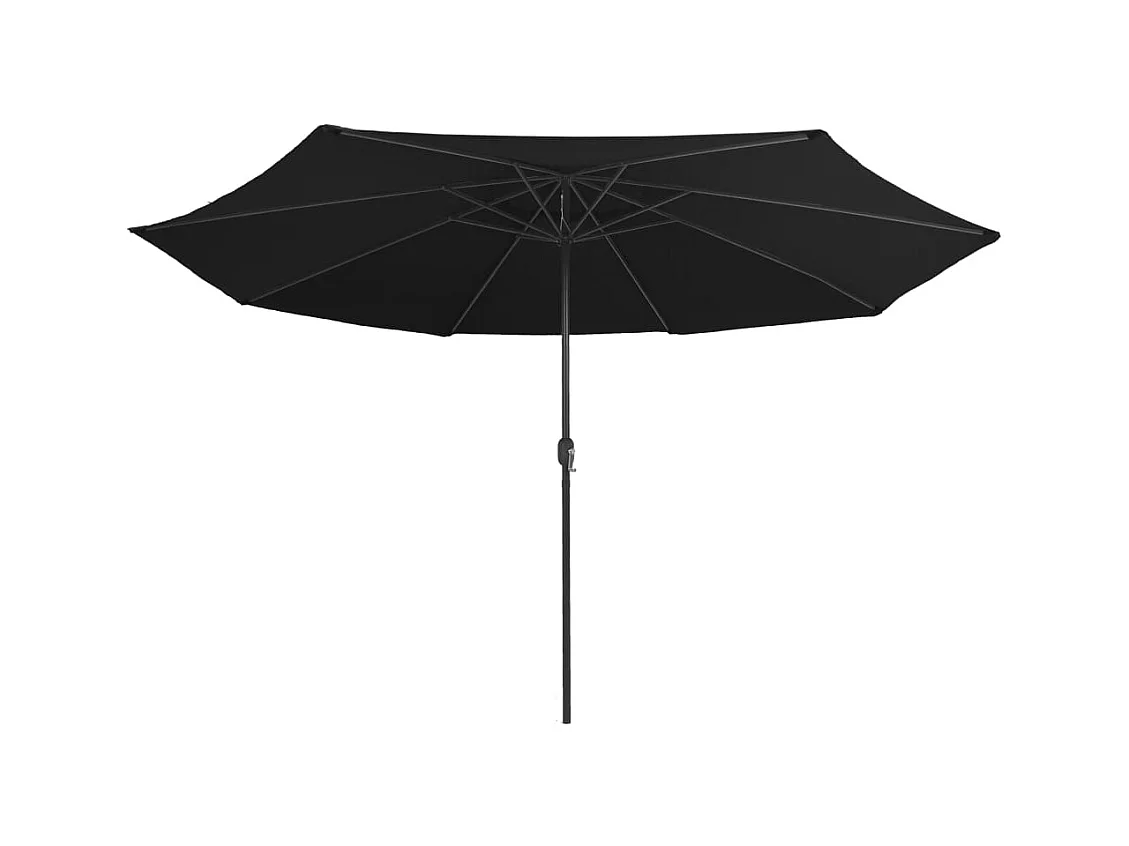 Parasol de jardin-Parasol d'extérieur avec mât en métal 390 cm noir