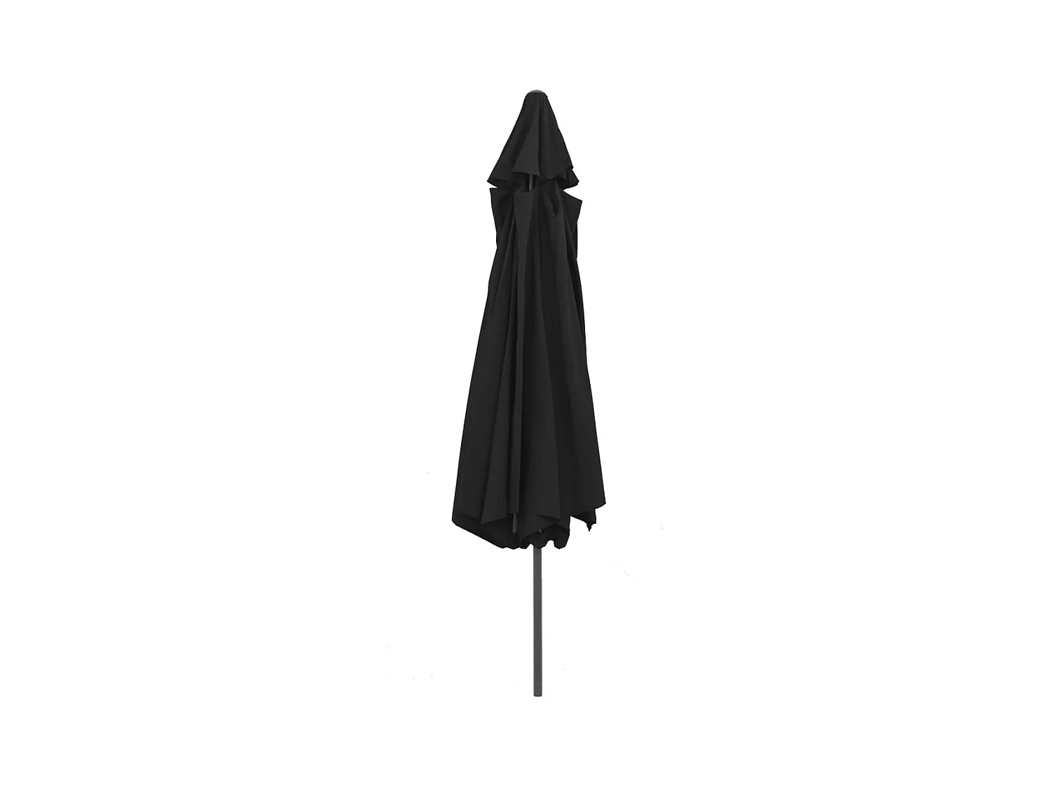 Parasol de jardin-Parasol d'extérieur avec mât en métal 390 cm noir