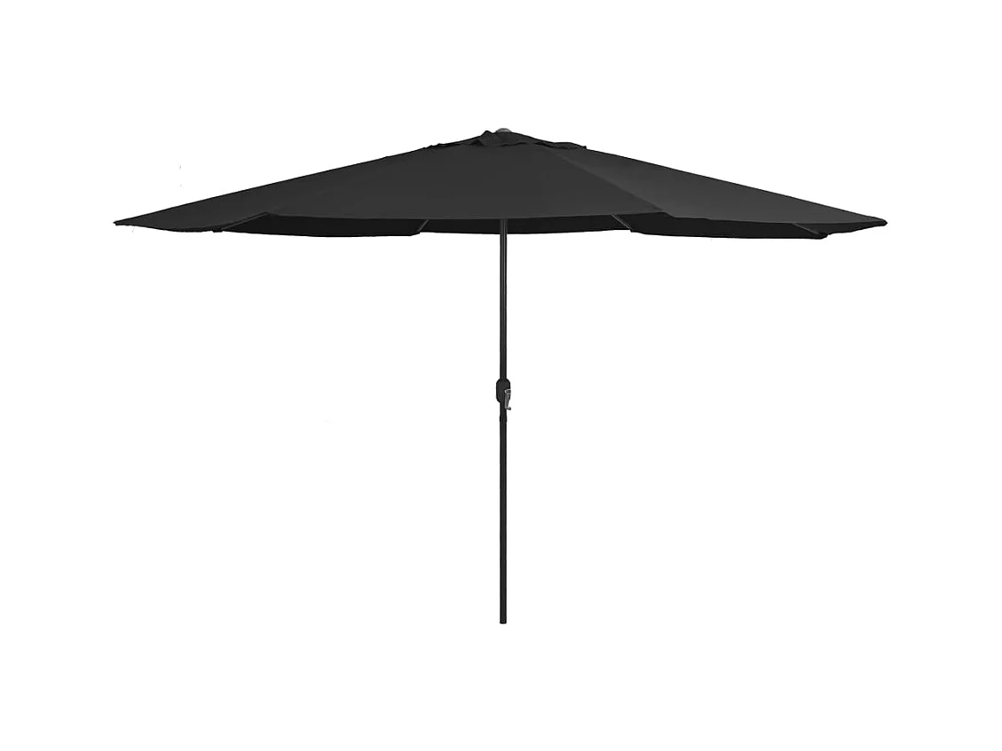 Parasol de jardin-Parasol d'extérieur avec mât en métal 390 cm noir
