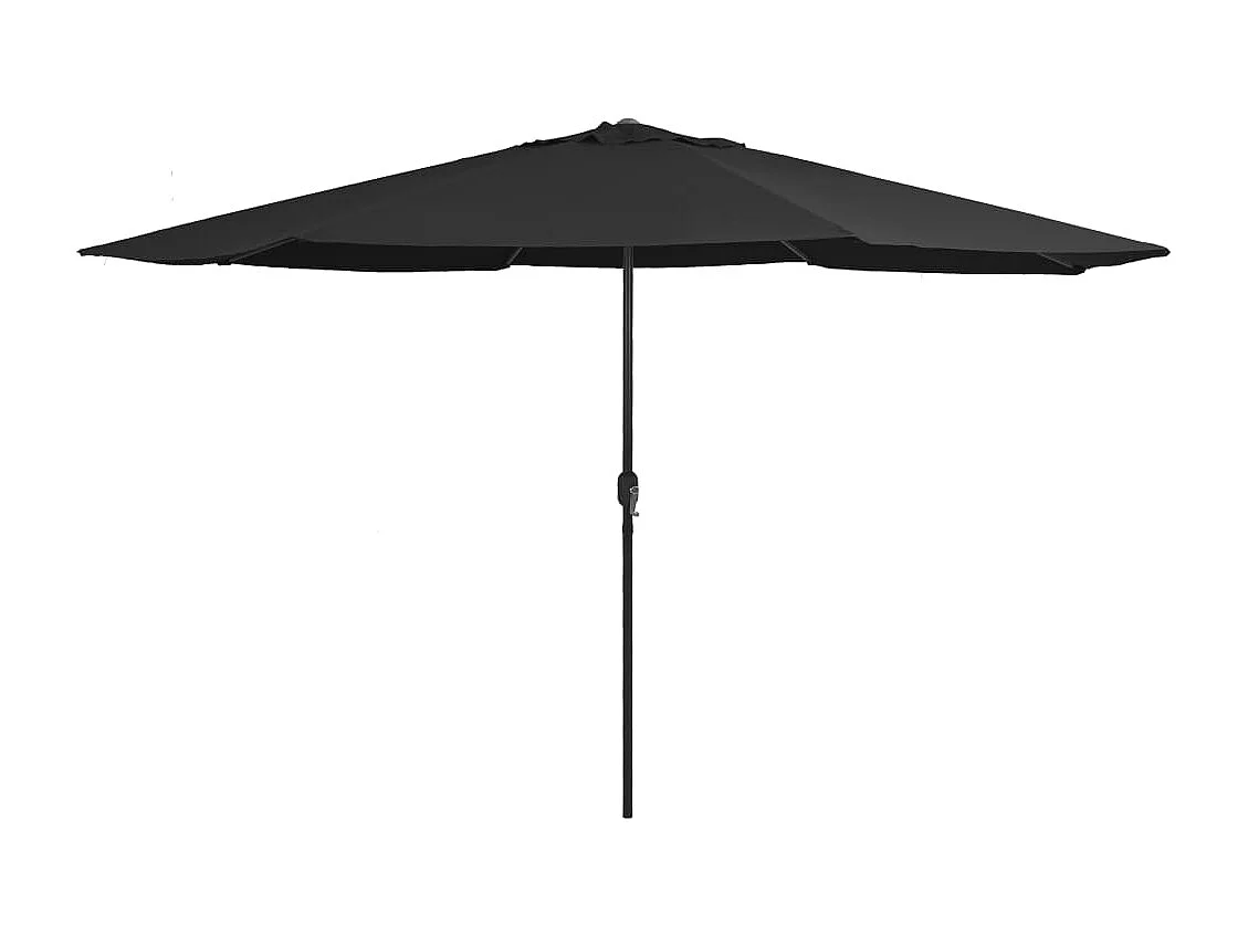 Parasol de jardin-Parasol d'extérieur avec mât en métal 390 cm noir
