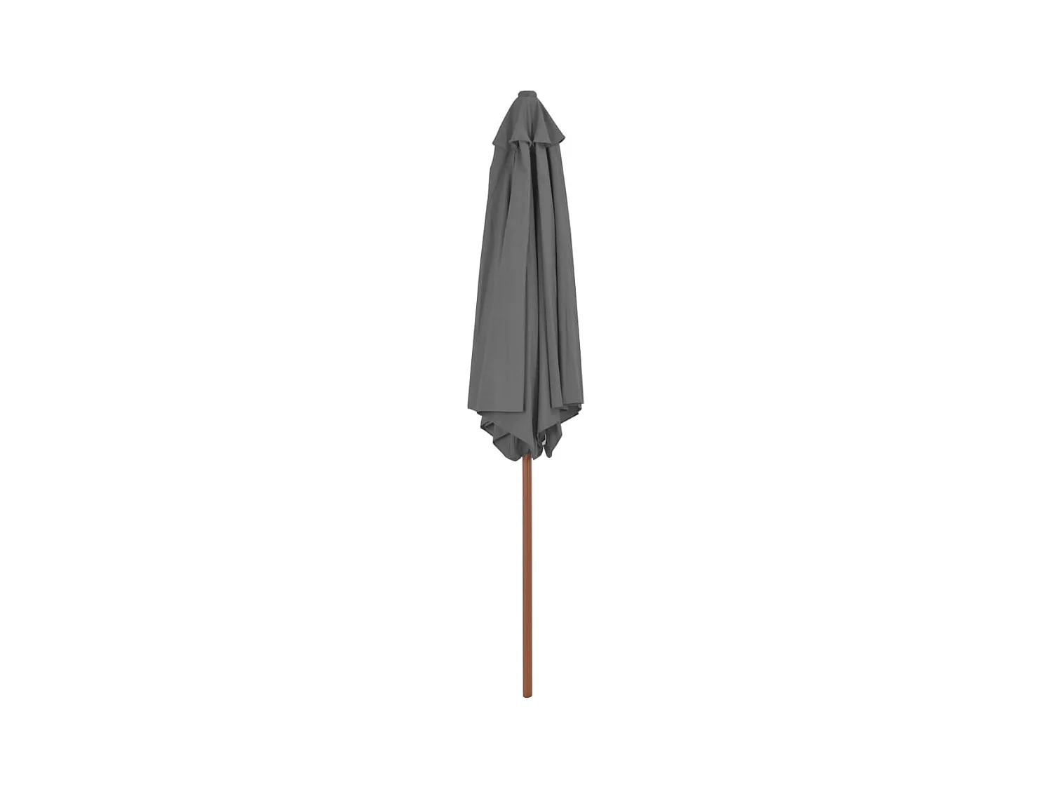 Parasol d'extérieur | Parasol de jardin avec mât en bois 270 cm Anthracite