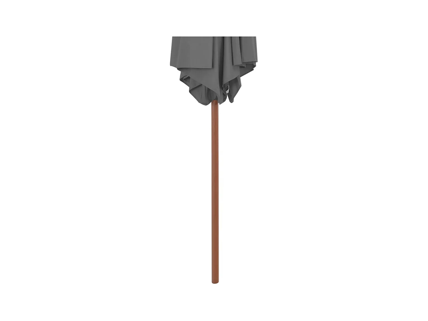 Parasol d'extérieur | Parasol de jardin avec mât en bois 270 cm Anthracite