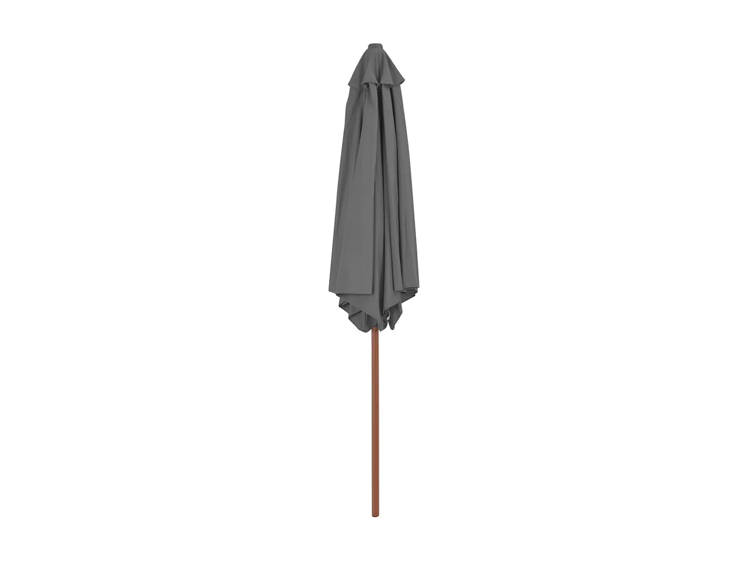 Parasol d'extérieur | Parasol de jardin avec mât en bois 270 cm Anthracite
