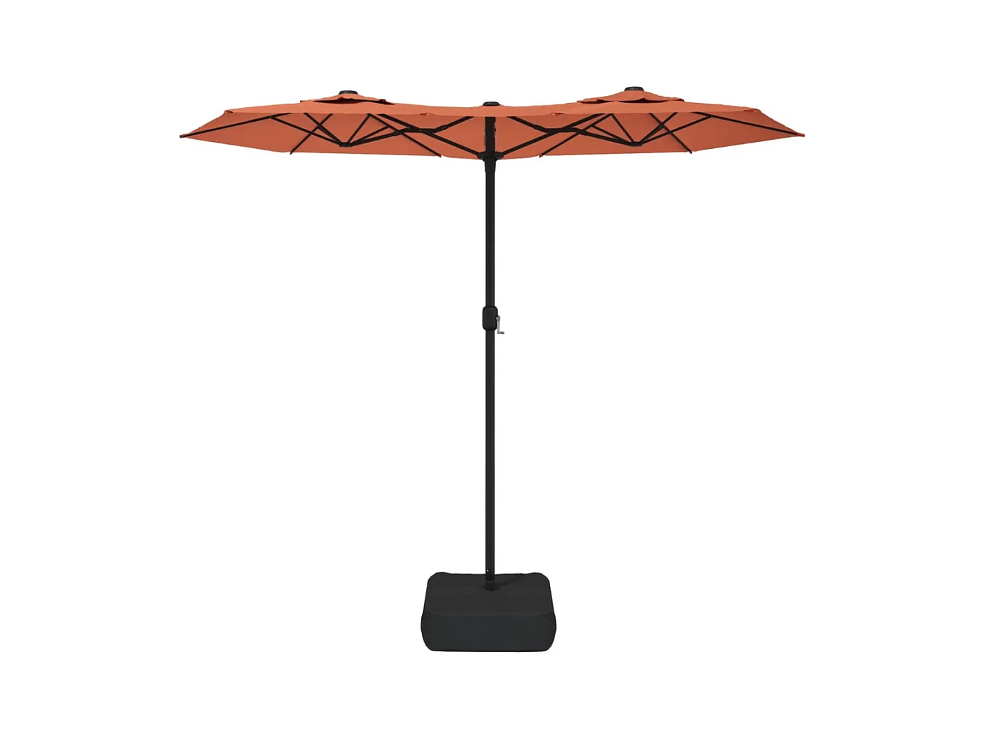 Parasol de jardin-Parasol à double tête terre cuite 316x145 cm
