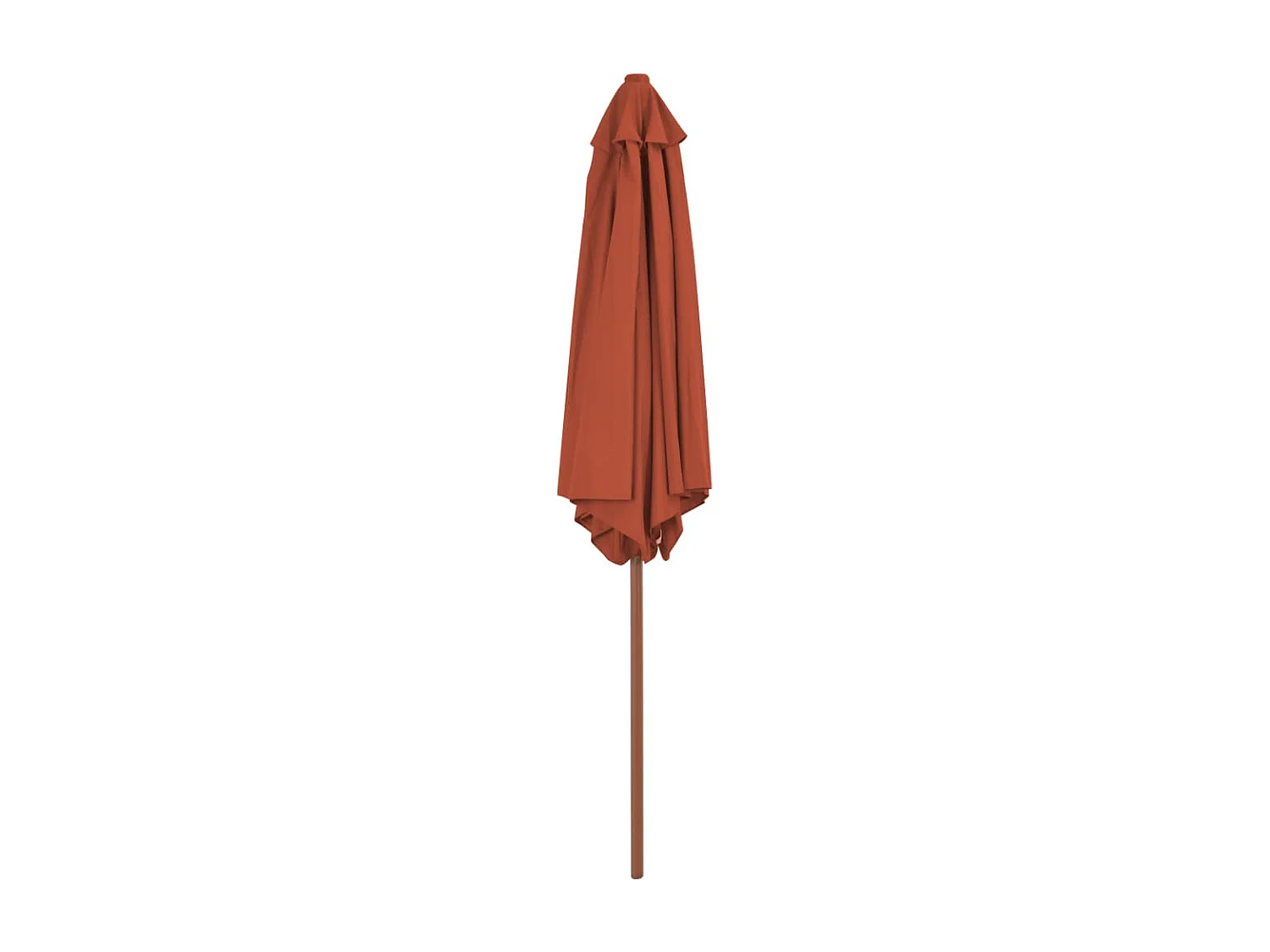 Parasol d'extérieur | Parasol de jardin avec mât en bois 270 cm Terre cuite